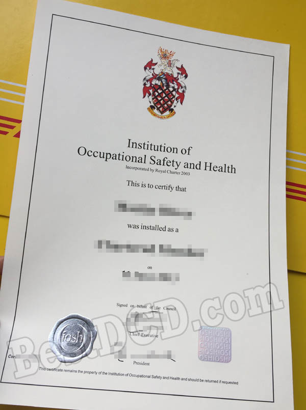 IOSH fake certificate