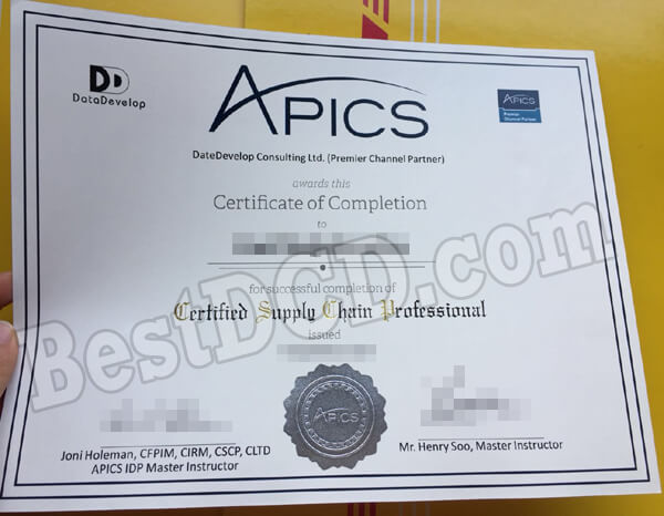 APICS fake certificate