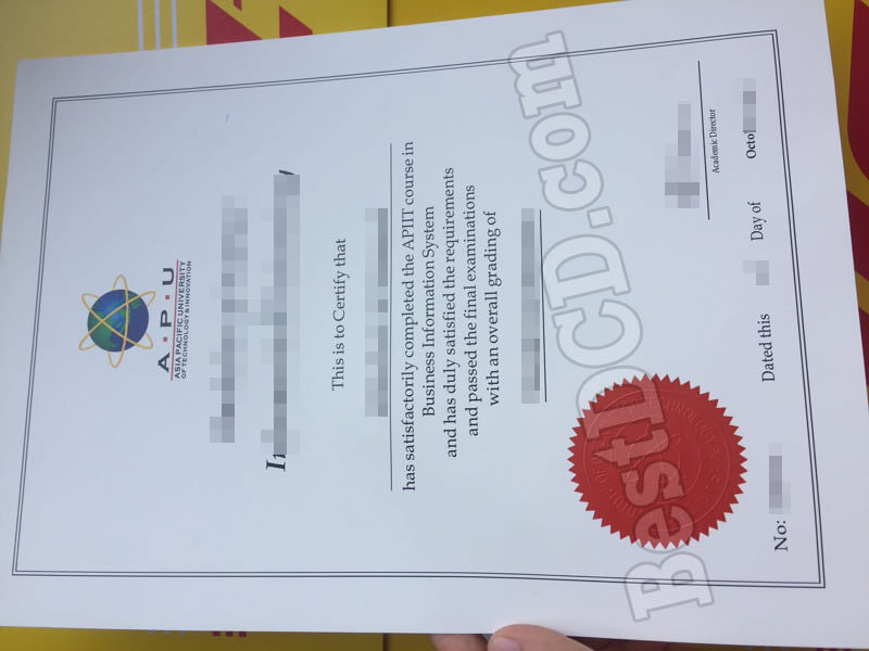 APU certificate