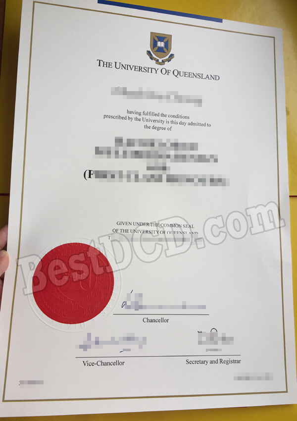 The University of Queensland fake degree