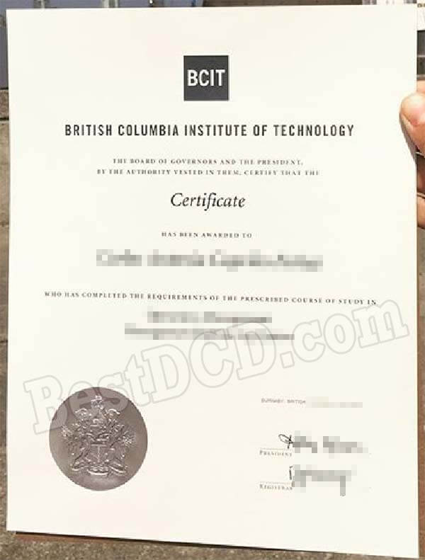 BCIT fake certificate