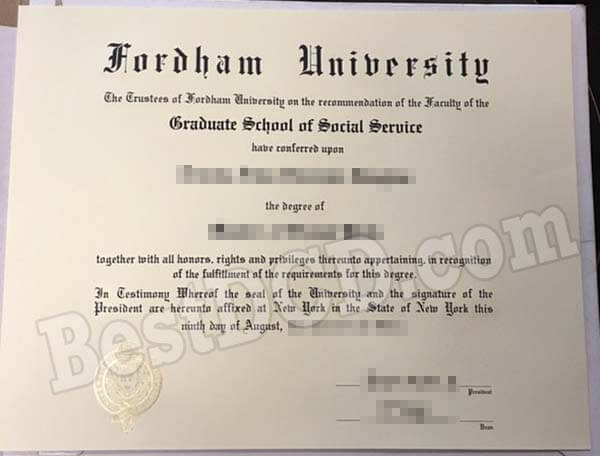 Fordham University fake degree