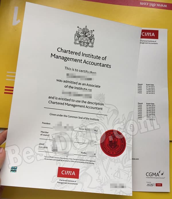 CIMA fake certificate