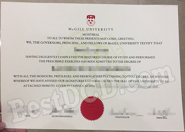 McGill University fake degree