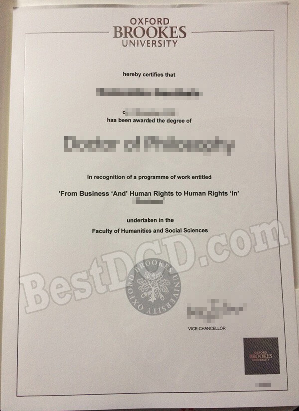 Oxford Brookes University fake degree