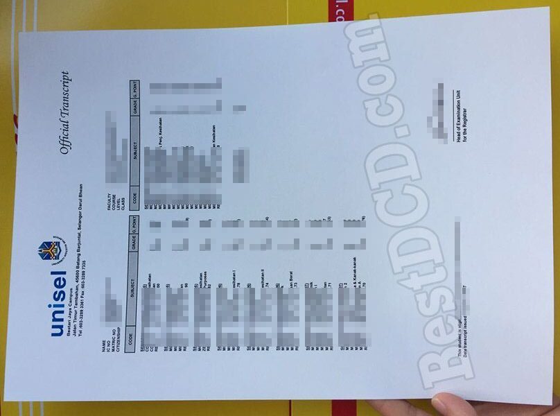 unisel fake transcript