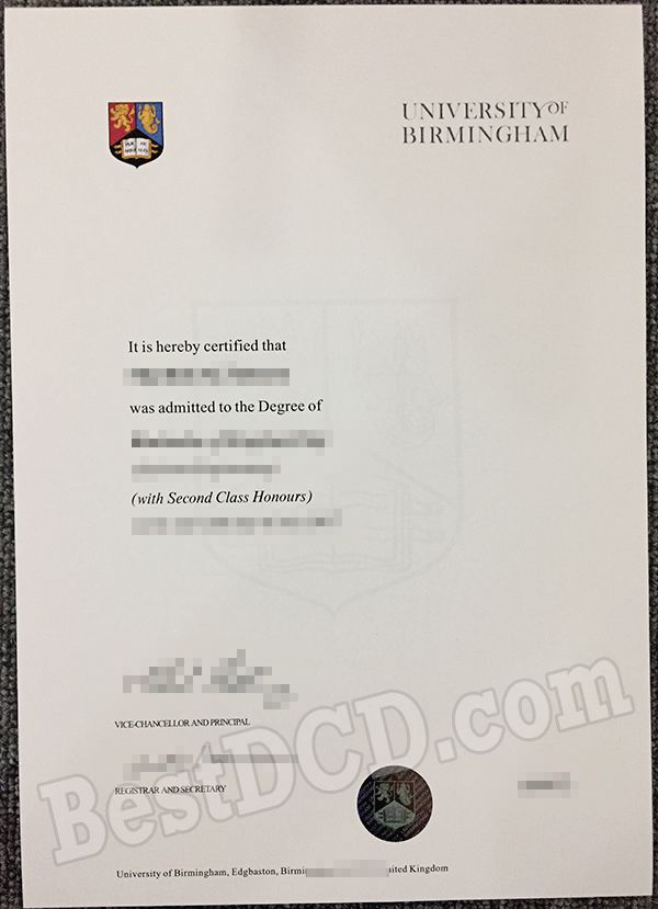 University of Birmingham fake degree