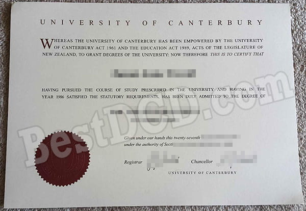 University of Canterbury fake degree