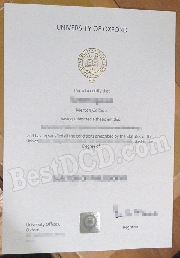 University of Oxford fake degree