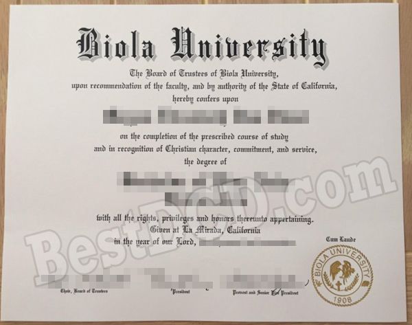 Biola University fake degree