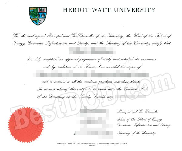 Heriot-Watt University fake degree