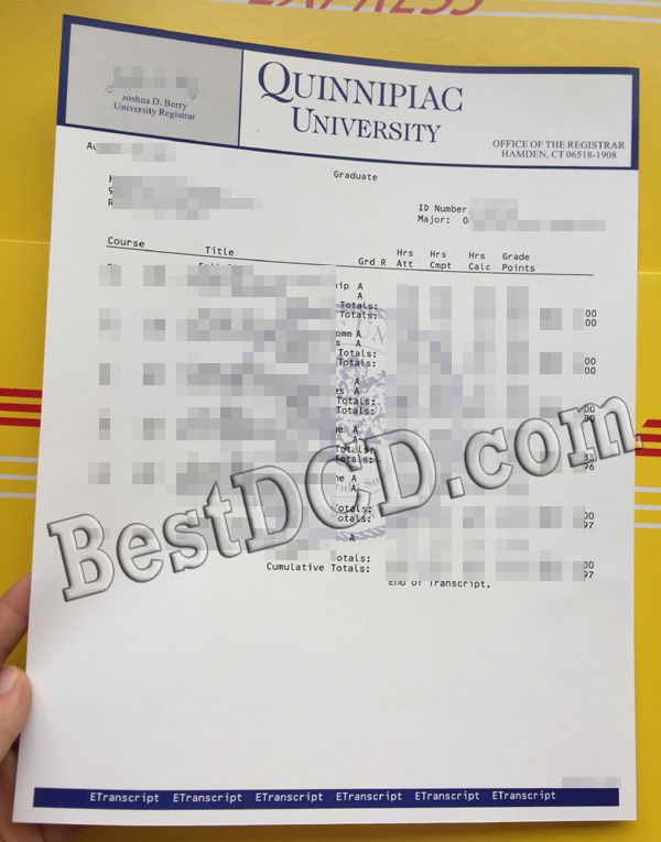 Quinnipiac University transcript