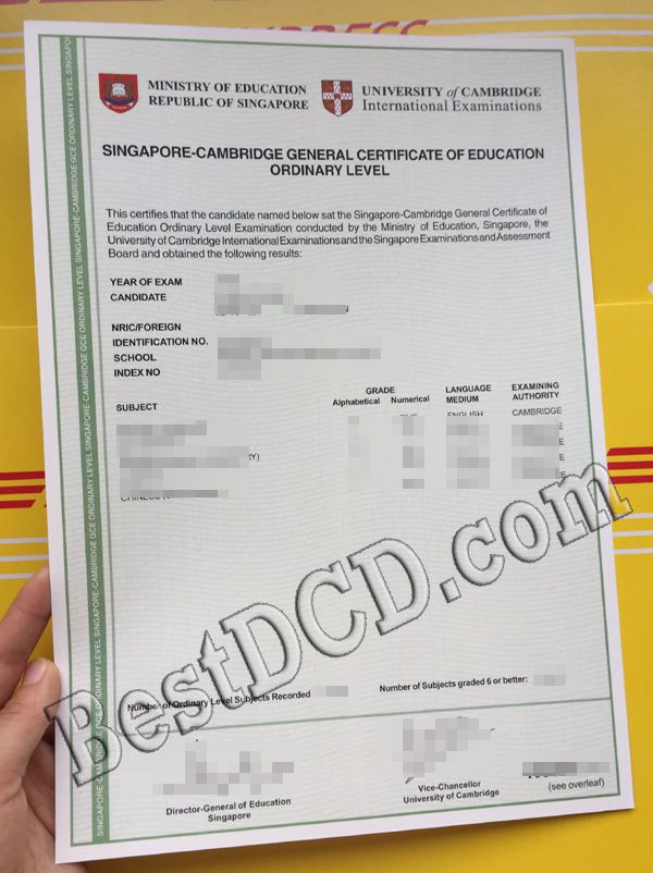 singapore CGCE level certificate
