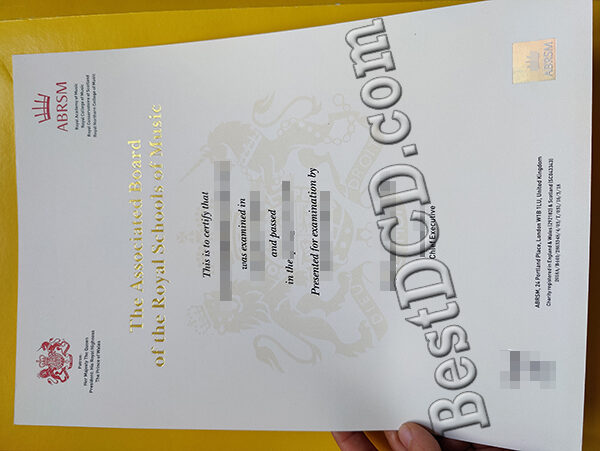 ABRSM certificate