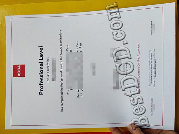 ACCA certificate