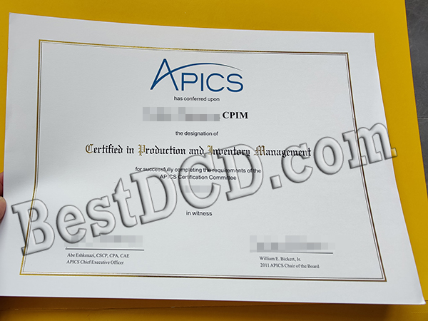 APICS certificate