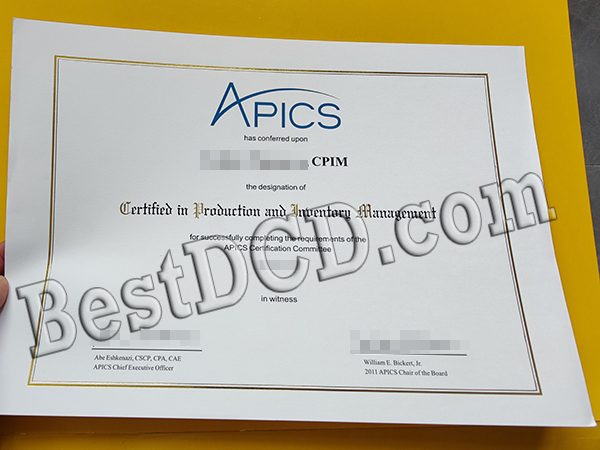 APICS certificate