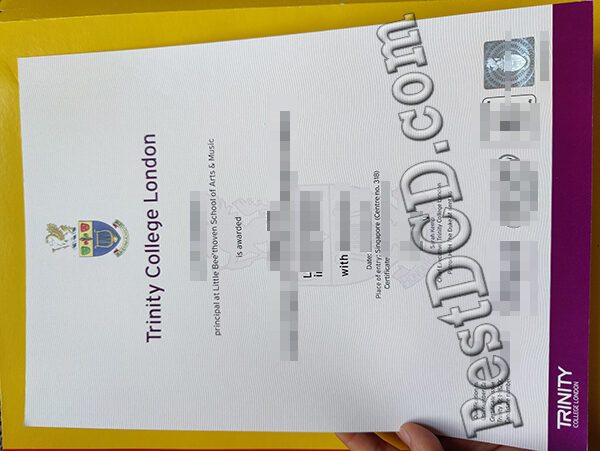 Trinity College London certificate