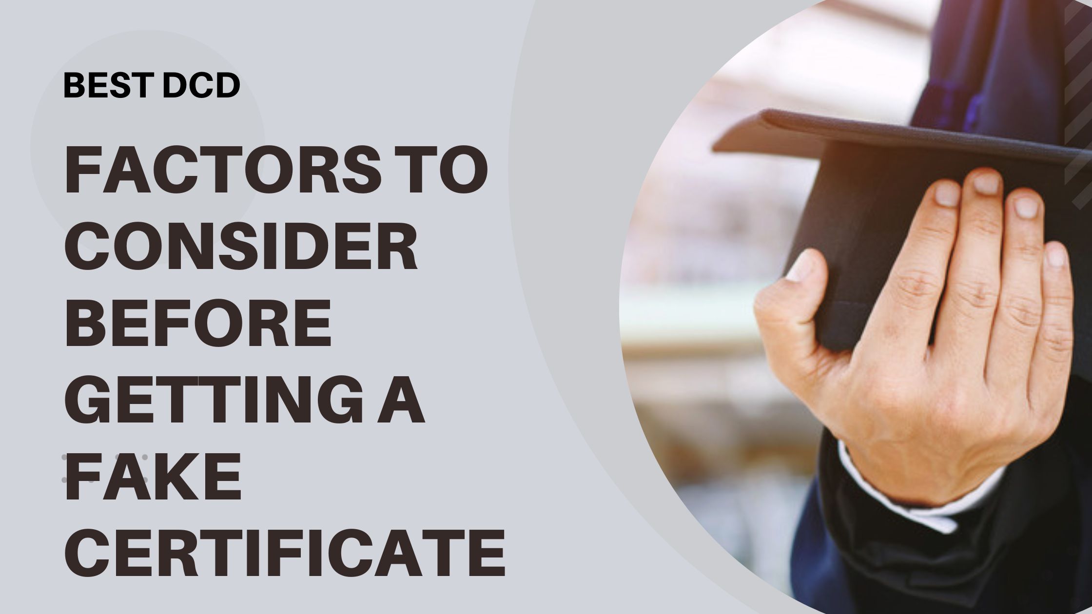 Factors to Consider Before Getting a Fake Certificate