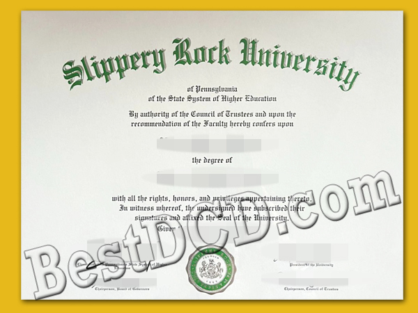 slippery rock university degree